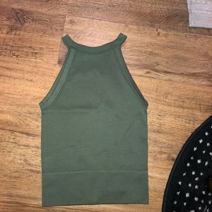 Green high neck top free people